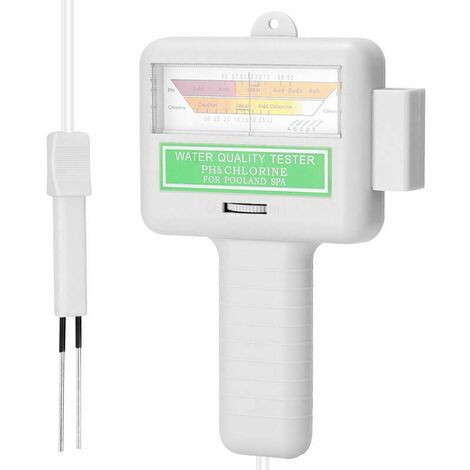 en 1 Probador de cloro pH PC-101 Probador de pH Medidor de prueba de calidad del agua de cloro para acuario de piscina Cl2