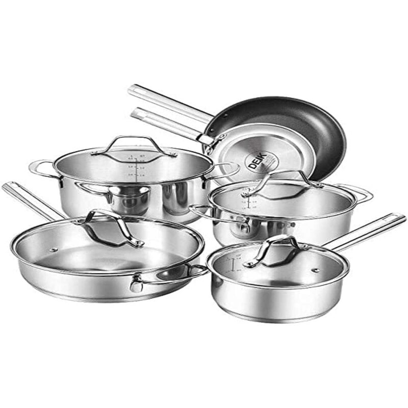 EN-228281 Batteria di Pentole Chef 10 Pezzi Set di...