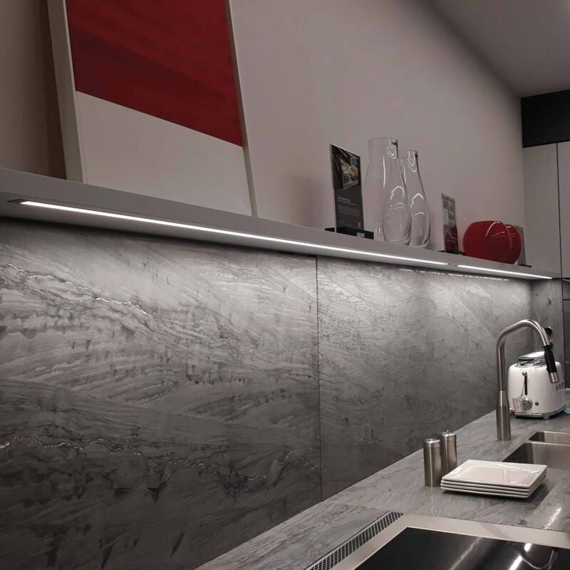 Bande Led encastrée 530ml 9.6w Alu.Anod. - Hera