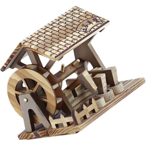 en Bois Manivelle Figurine D corative de Table en Bois