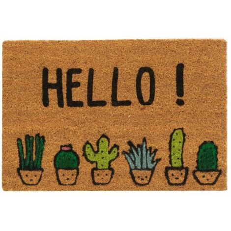 en fibre de    60 x 40 cm Cactus hello