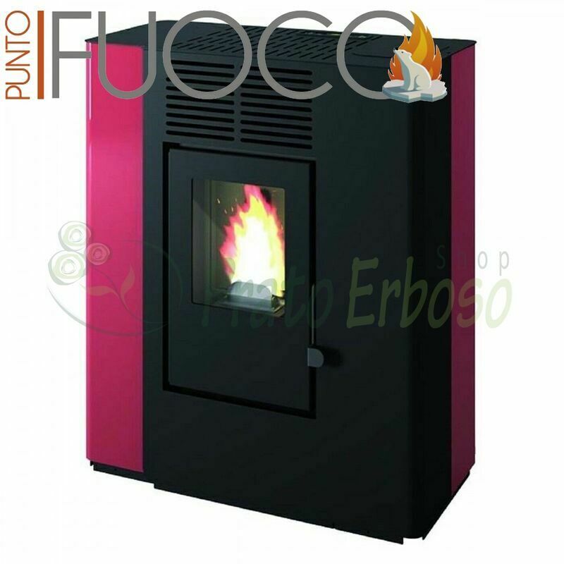 

Punto Fuoco - Nella - Estufa canalizado de pellets de 9.2 Kw rojo
