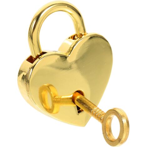 en m tal en forme de c ur avec cl cadenas de coffre pour