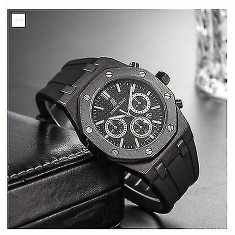 [en stock] Montre pour homme Audemars Piguet Fashion Quartz en caoutchouc véritable