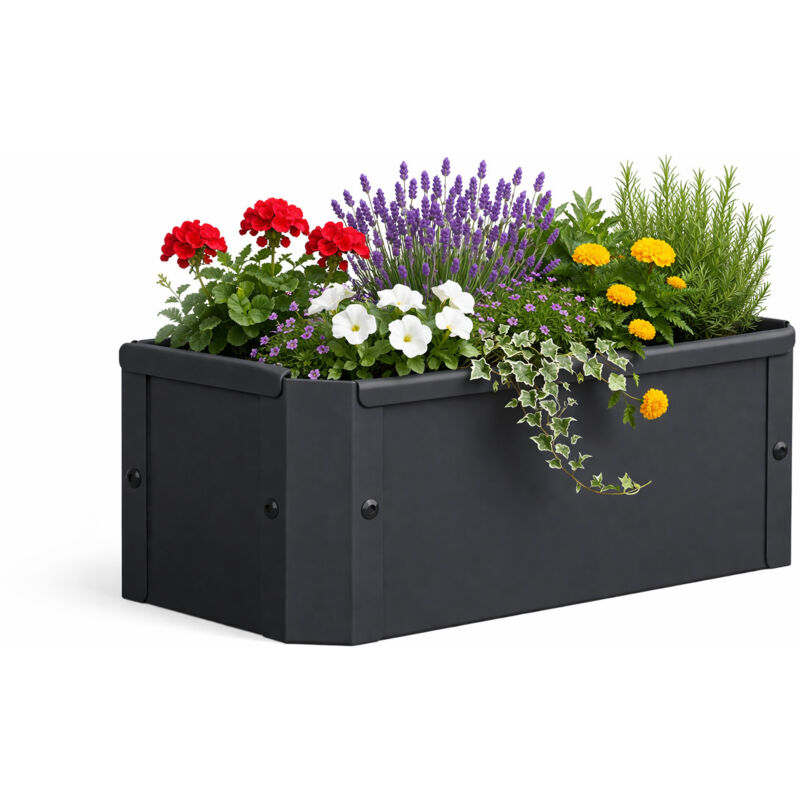 VCM - Pot de fleurs de jardinière 39x18 Balora S H. 16 x B. 39 x. T. 18 cm VCM - Pot de fleurs de jardinière 39x18 Balora S H. 16 x B. 39 x. T. 18 cm