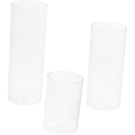 en Verre Cylindriques 3 Tailles Transparent Résistant pour