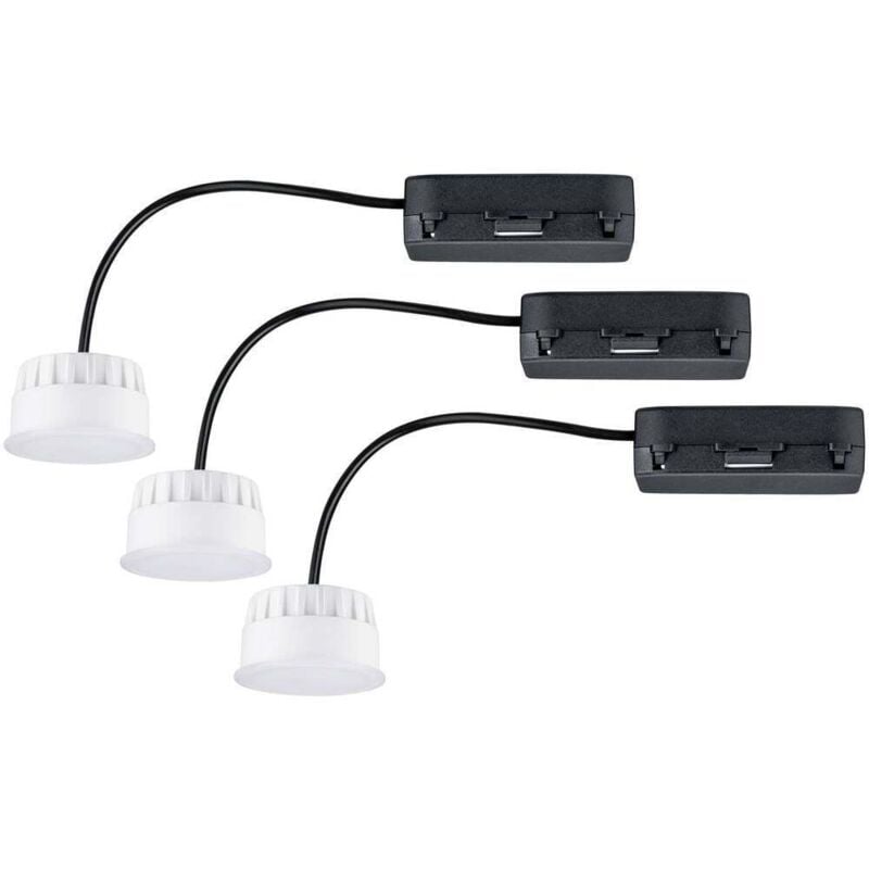 Paulmann 92477 Luminaire à LED encastrable jeu de 3 LED 19.5 W satin