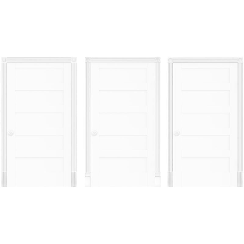 Encadrement de porte Cadre en plastique pu - résistant, stable, léger DK07: Sans adhésif de montage, Cadre complet DK076