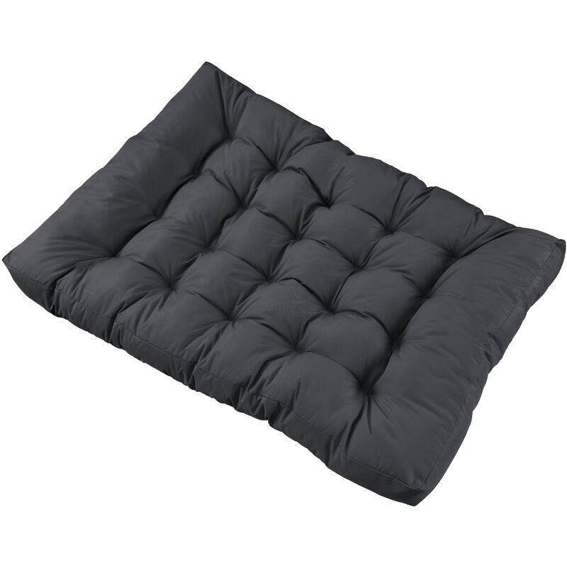 

1x cojín de asiento para sofá- palé / para europalé [gris oscuro] cojín In/Outdoor - cojín acolchado - válido para exteriores