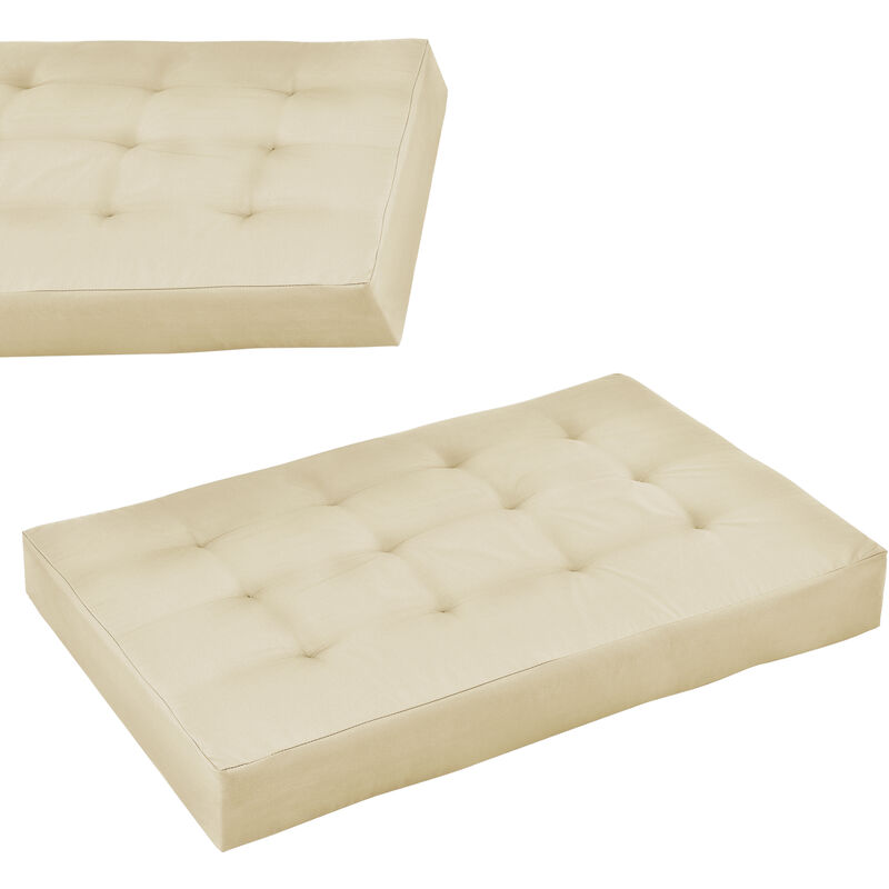 

1x cojín de asiento para sofá de palés [beige] cojín de europalé tapizado para interior / exterior