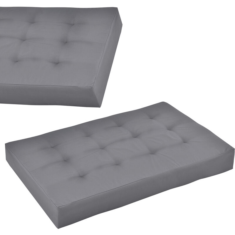 

1x cojín de asiento para sofá de palés [gris claro] cojín de europalé tapizado para interior / exterior