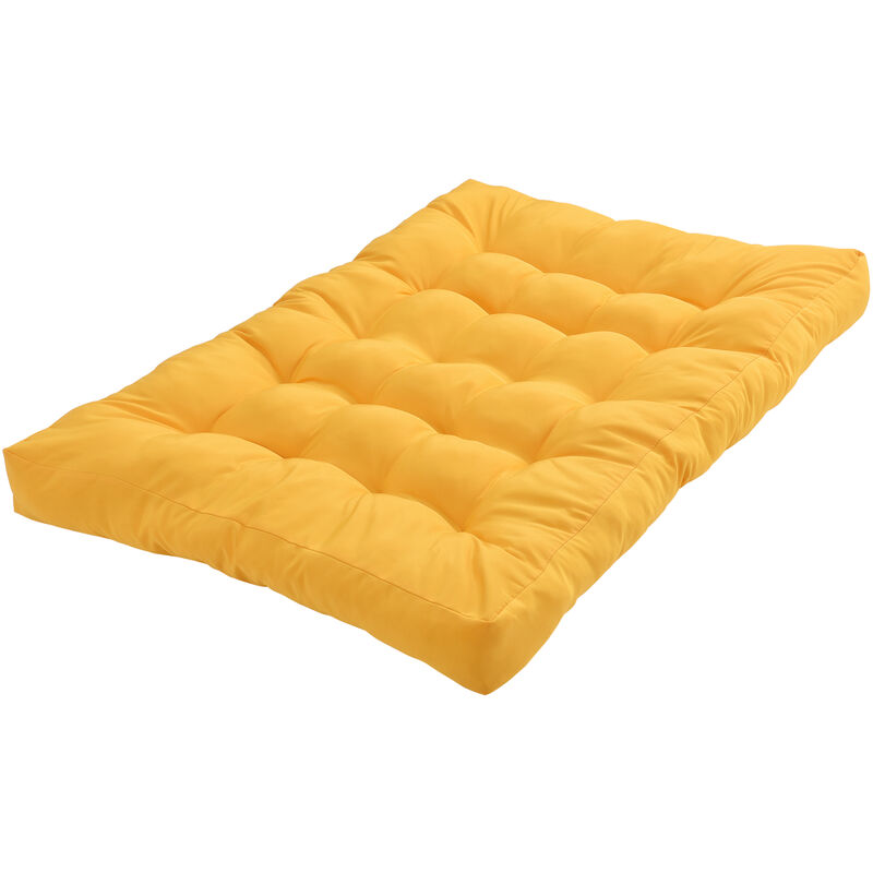 

1x cojín de asiento para sofá- palé / para europalé [mostaza] cojín In/Outdoor - cojín acolchado - válido para exteriores