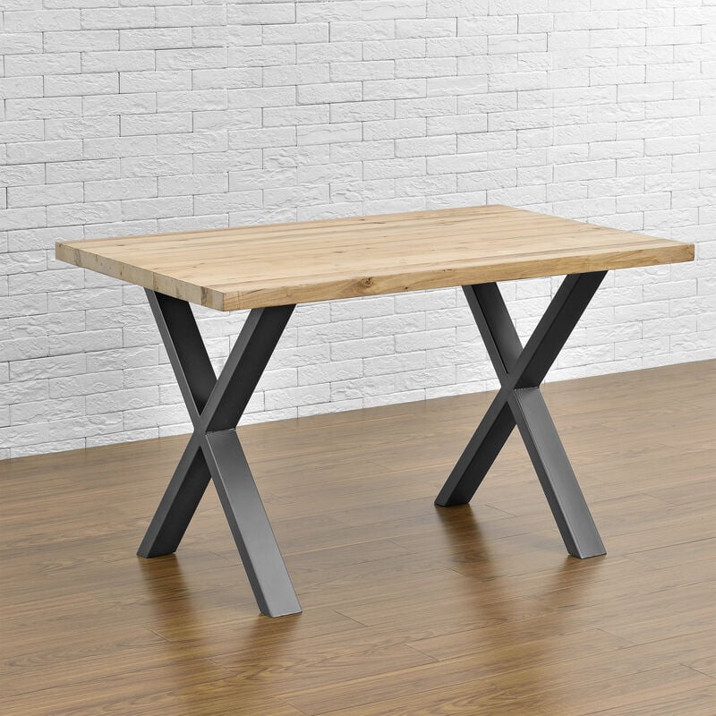 

[en.casa] - Conjunto de Patas de mesa - Set de 2x patas de mesa - gris metálico - 59 x 72 cm - patas para mesa en forma de X
