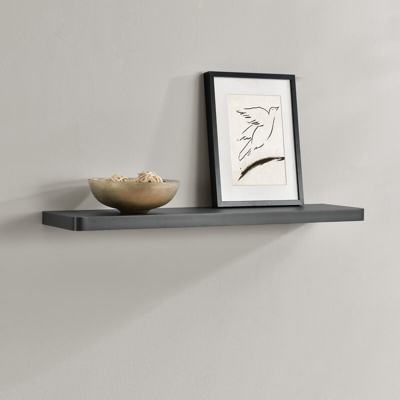 

Estantería de pared gris oscuro mate diseño retro (100x23,5x3,8cm)