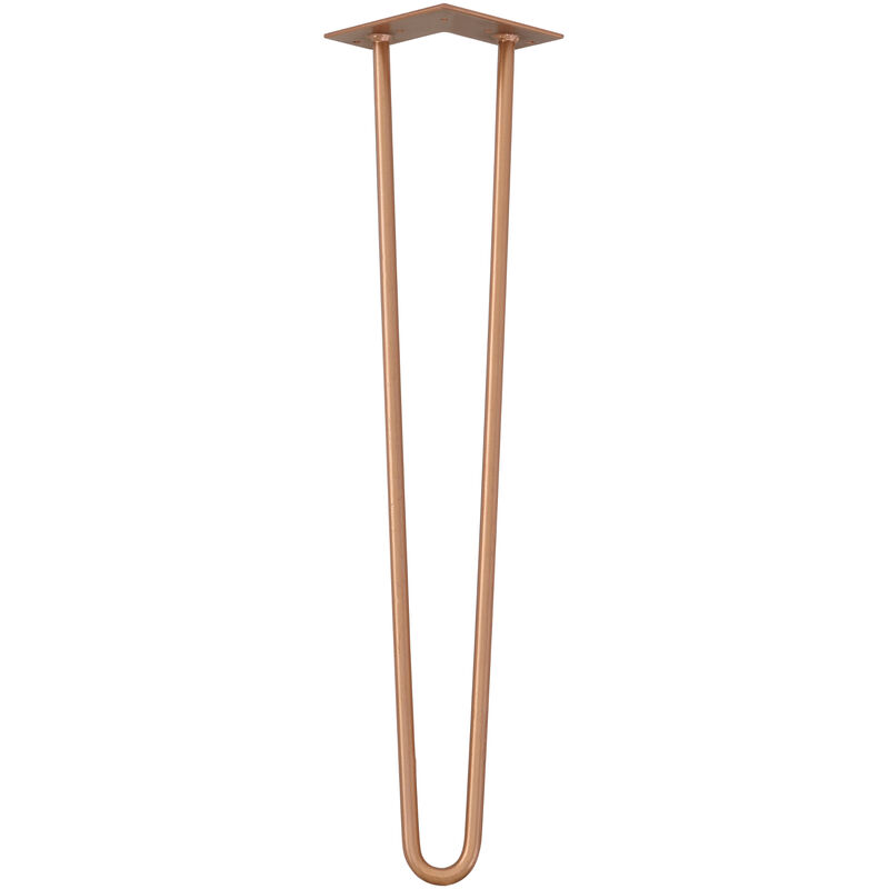 

[en.casa] - Set de 4 patas de acero - Hairpin legs - Color: cobre - 61 cm - 2 varillas