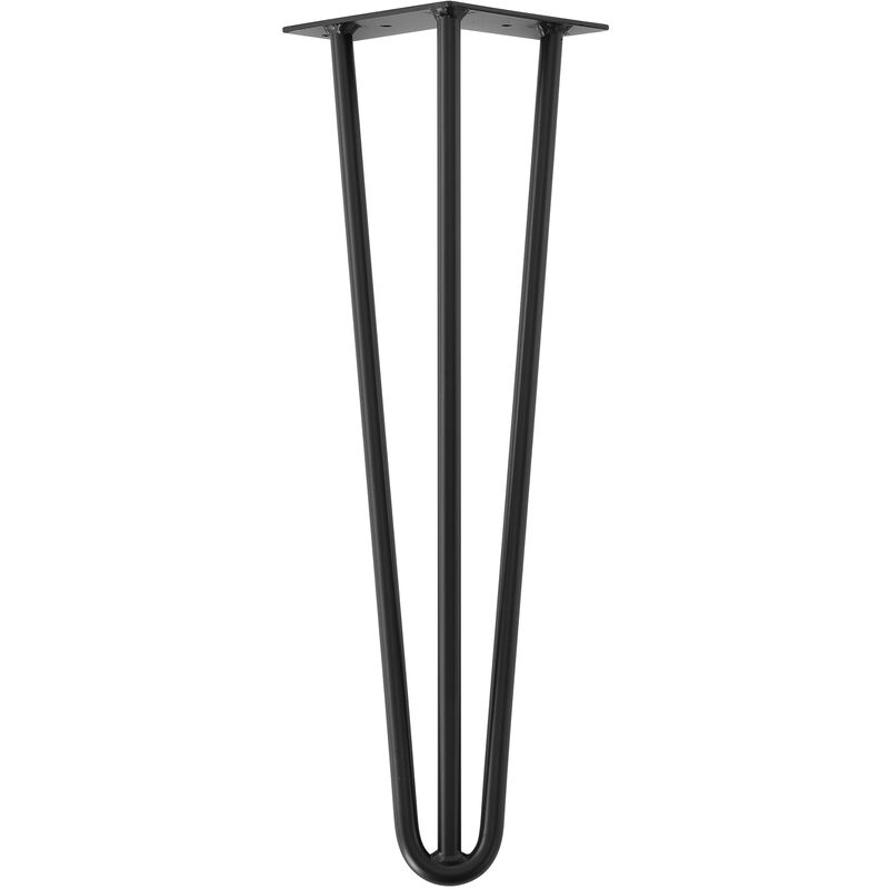 

[en.casa] - Set de 4 patas de acero - Hairpin legs - negro - 45 cm - 3 varillas