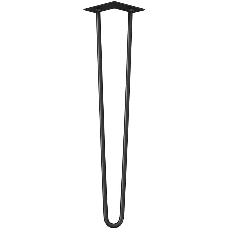 

[en.casa] - Set de 4 patas de acero - Hairpin legs - negro - 72 cm - 2 varillas