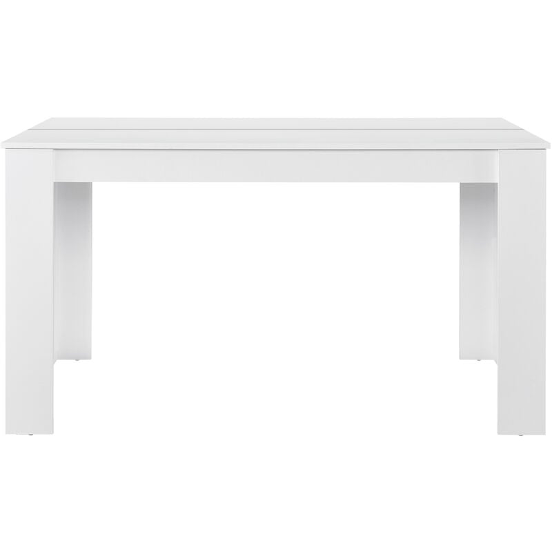 [en.casa] - Table de Salle à Manger Nora pour 6 Personnes Blanc 140 x 90 cm