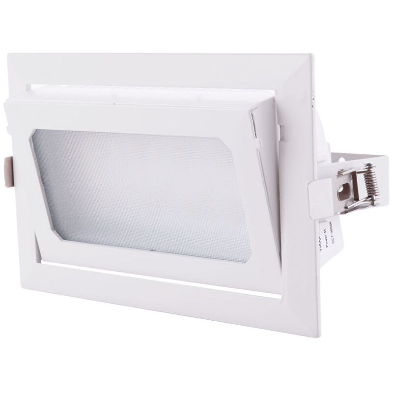 Greenice - Spot Downlight led 40W 6600Lm 2700ºK Rectangulaire Orientable 40 000H [HO-COB-R-OR-40W-WW]