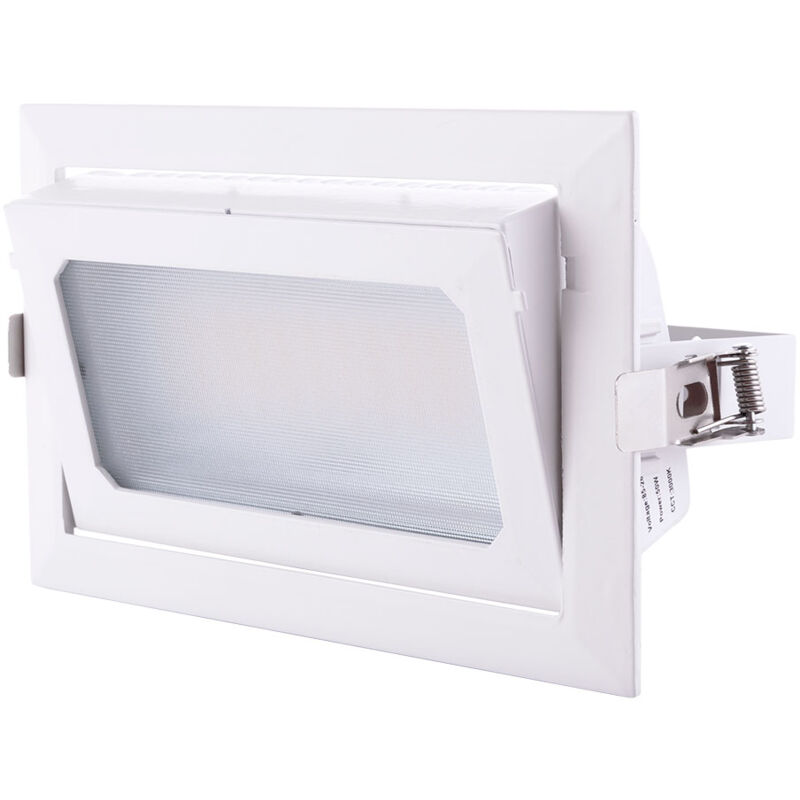 Spot Downlight led 50W 8000Lm 2700ºK Rectangulaire Orientable 40 000H [HO-COB-R-OR-50W-WW]