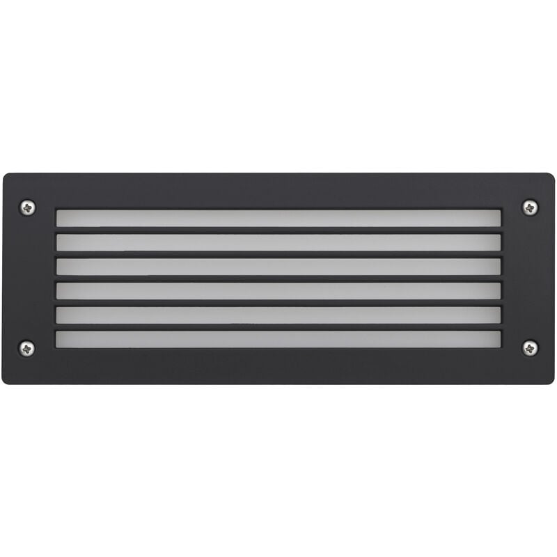 Encastré mural devon Rectangle m grid IP66 GX53 led T2 2x3.20W 405lm/410lm/410lm CRI80 3000K/4000K/6500K Noir