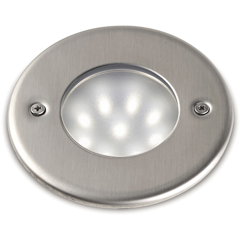 Encastrement mural / sol nat-led Round IP68 led smd 1.50W 180lm CRI80 3500K Acier inoxydable