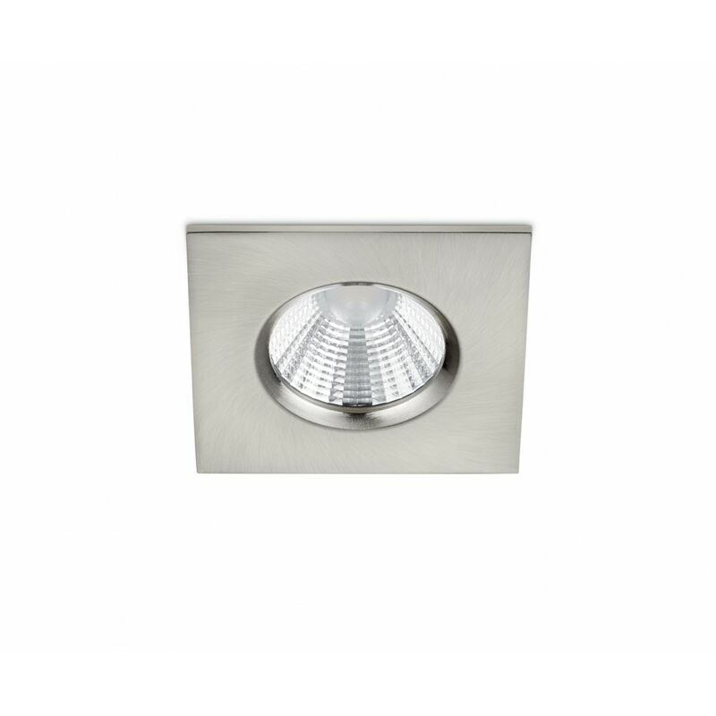 Trio - Spot Encastrable Carré Led 5W IP65 Zagros Nickel 8x8 cm Lighting