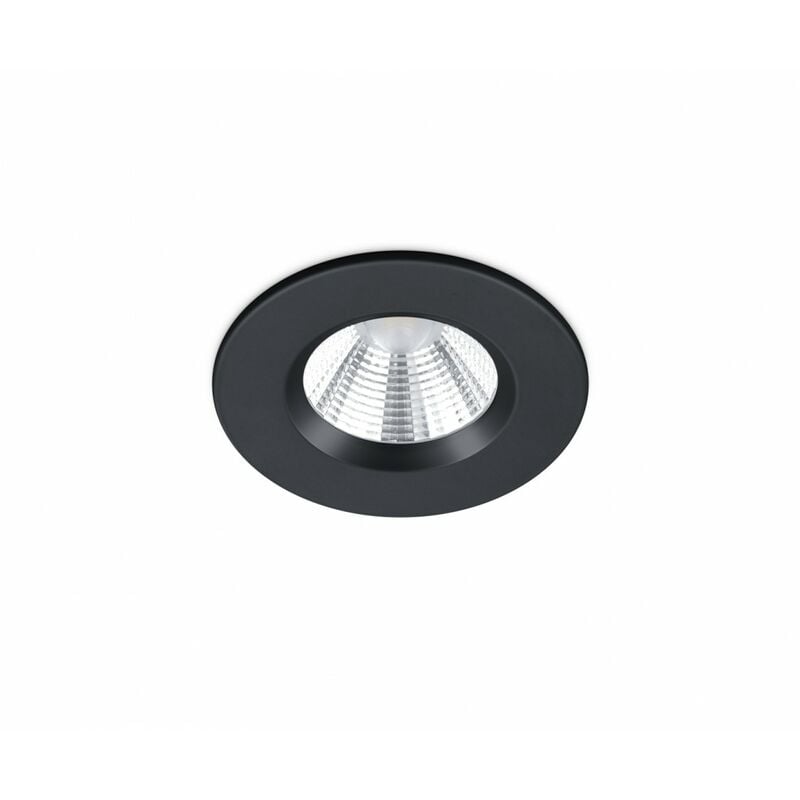 Spot Encastrable Rond Zagros Led Noir 5W IP65 Ø8 cm Trio Lighting