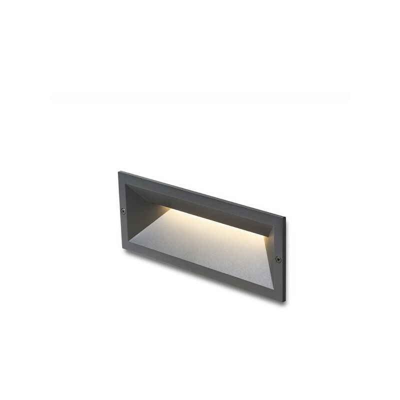 Applique extérieure encastrable noire ragg 230V led 12W IP65 3000K