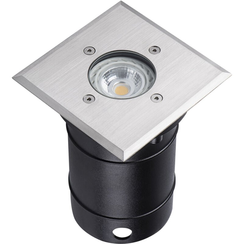 Kanlux - Support de spot sol GU10 encastrable carré 2 presses étoupe