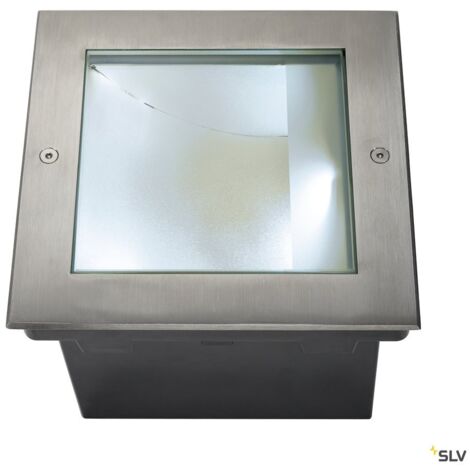 Encastré asymétrique carré DASAR 255 inox 316 34W 4000K - SLV - 229381