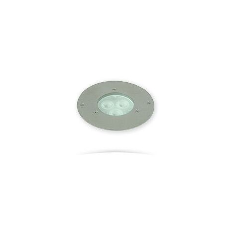 Encastré de sol exterieur LED 1W Ø 95mm collerette inox direct 4500K 75lm avec driver 230V IK08 IP67 ILO EBENOID 079710