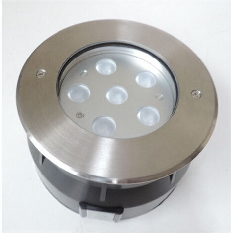 Encastré de sol LED 20W exterieur inox 316L Ø 160mm blanc chaud 3000K 1400lm alim 24V DC (non incl) 35° IK07 IP67 Inground
