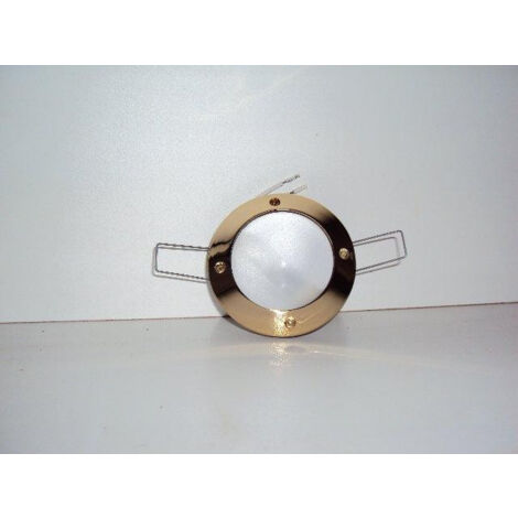 Encastré fixe étanche doré diam 86mm pour caps halogene GY6.35 max 50w NEPTE TRAJECTOIRE 113532