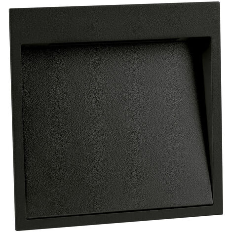 Encastré mural DAIN IP66 LED SMD 9W 1000lm(412lm) CRI80 3000K 53º Noir