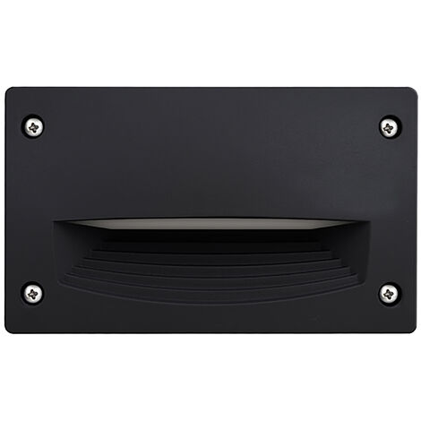 Encastré mural DEVON Rectangle S grid IP66 GX53 LED T2 3.20W 405lm/410lm/410lm CRI80 3000K/4000K/6500K Noir
