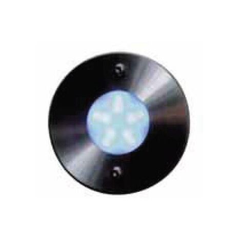 Encastré mural LED 26W rond Ø 82mm acier brossé diffuseur verre lumière blanc froid avec alimentation 230V IP20 EVANS