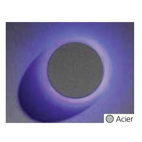 Encastré mural LED 7.4W rond Ø 60mm dépassant acier diffuseur verre lumière blanc froid avec alimentation 230V IP20 CLERK