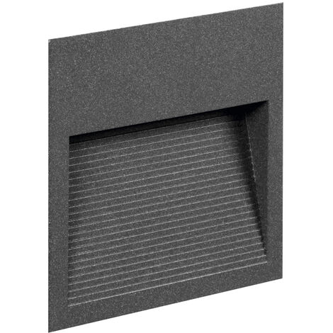 Encastré mural SLIM Square IP65 LED SMD 3W 367lm(86lm) CRI90 3000K 42º/85º Anthracite