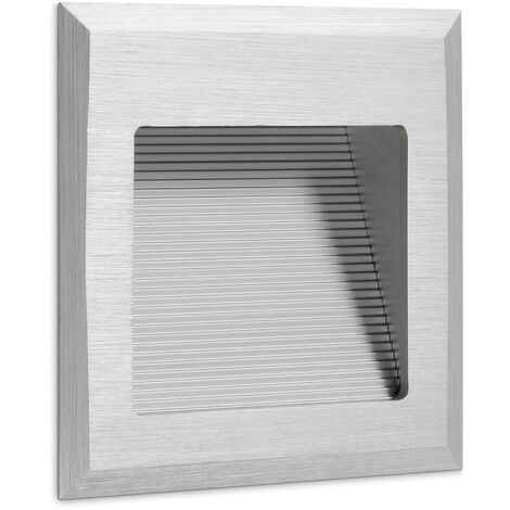 Encastré mural WINDOW 2 IP44 LED SMD 3W 160lm CRI80 3000K Aluminium anodisé