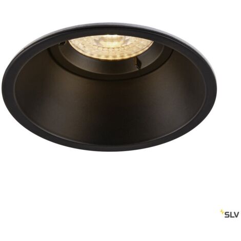 Encastré plafond intérieur 230V HORN-O noir mat GU10/QPAR5150W max IP21 - SLV 113160