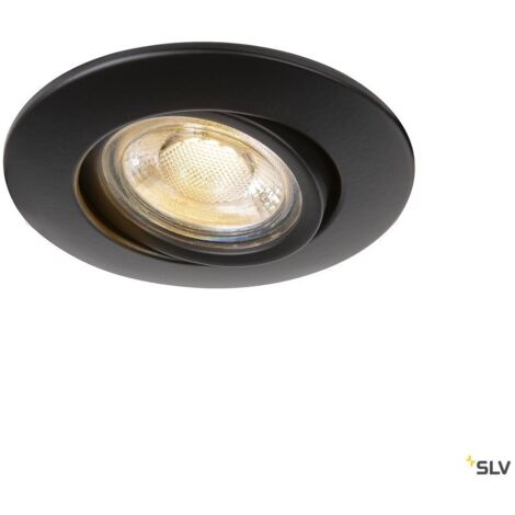 Encastré plafond intérieur rond noir 230V EASY-INSTALL QPAR51 - SLV 1003344