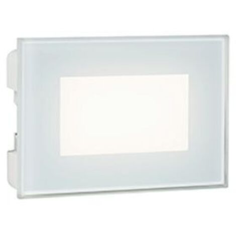 Encastré Verre 3W Led 3000K ligne prise blanche