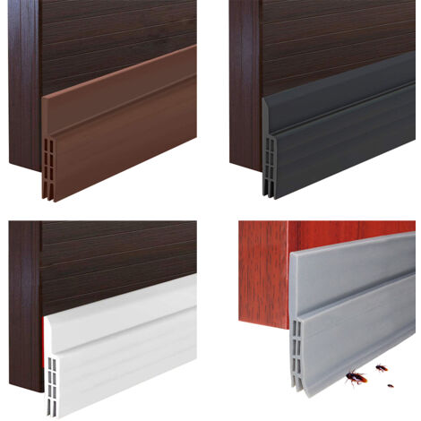 Encastrement de porte anti-vent silencieux silicone résistant 100x4cm blanc/gris/noir/marron 1 unité