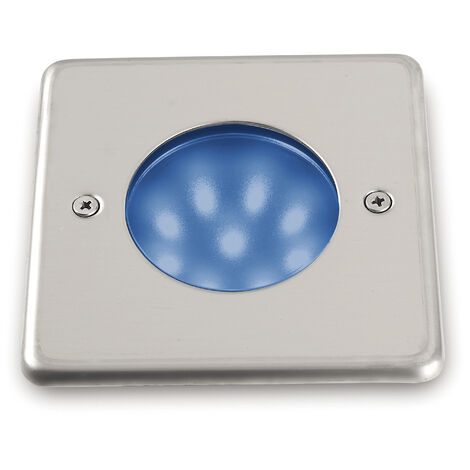 Encastrement mural / sol NAT-LED Square IP68 LED SMD Azul 1.50W CRI80 Acier inoxydable