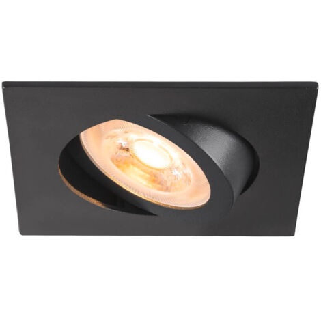 Encastrés plafond intérieurs 230V NEW TRIA® 68 encastré plafond intérieur carré orientable noir LED 10 W - SLV 1007372
