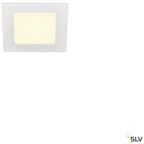 Encastrés plafond intérieurs LED SENSER 12 encastré de plafond intérieur carré blanc mat LED 6W 3000K - SLV 1003011