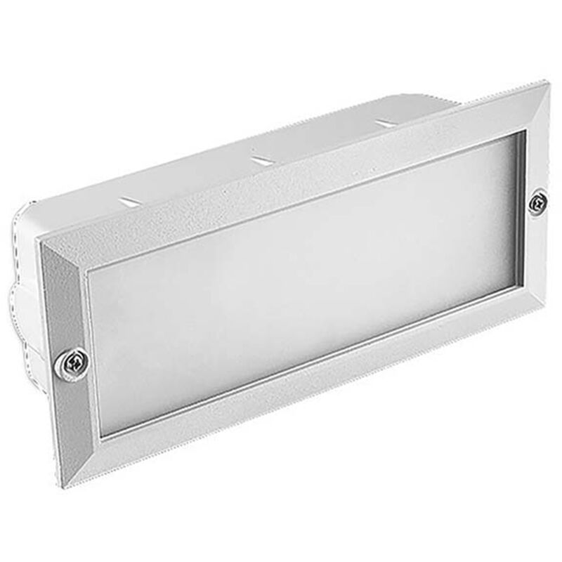 Empotrable de Pared IP44 Hercules led Aluminium led 4.3 Blanco para Interior de Pared en muros de jardín, terraza, balcón