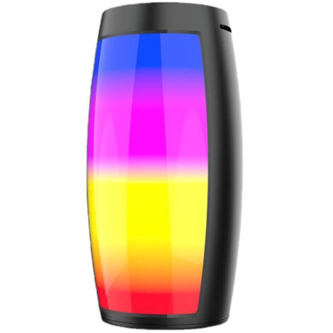 Enceinte Bluetooth 1202 V5.3, batterie 500-800mAh, portée 10m, boîtier plastique, éclairage LED, voix bilingue, nomade voiture maison extérieur