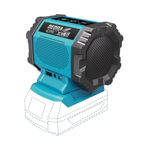 ENCEINTE BLUETOOTH À BATTERIE 18V USB SAS - DED7004